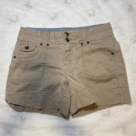 Vintage Y2K Khaki Utility Shorts Size 8 - Picture 1 of 5